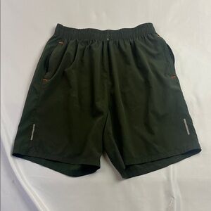 Men's Olive Green Athletic Shorts